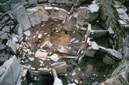 Interior of the broch at Howe, Orkney ©Anna Ritchie