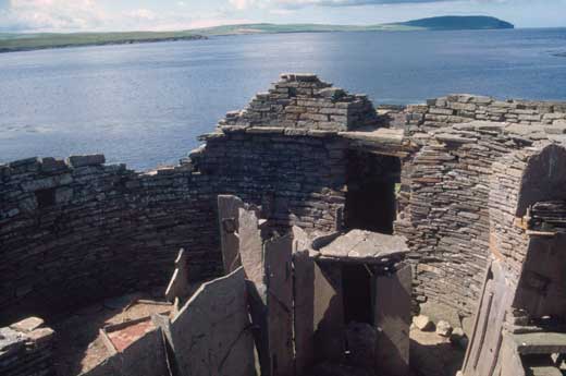 Interior of the Broch, looking towards the entrance