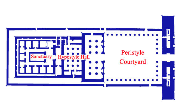 Ground Plan of the Temple of Horus. Edfu