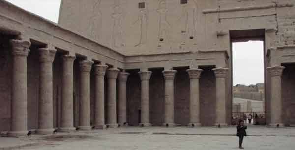 The Forecourt at the Temple of Horus, Edfu