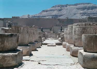 The Central Aisle of the Hypostyle Hall at Medinet Habu