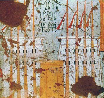 Painting of a Pylon from the Tomb of Panehesi