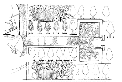 Plan of thequay at Karnak from the Tomb of Neferhotep.