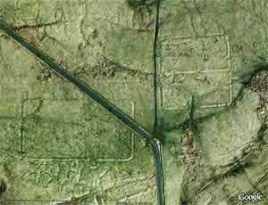 GoogleEarth image of Roman marching camps