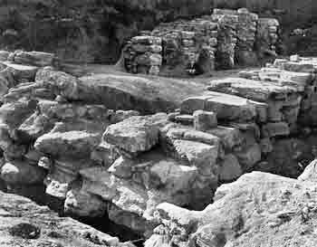 Stone foundations of the Stepped Portico 