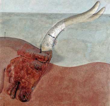 Painted Relief of a Bull from the West Bastion
