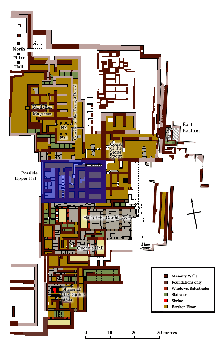 Plan of the East Wing of the Palace of Knossos