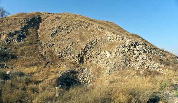 Remains of the Siege Ramp at Lachish (©Mark A. Wilson)