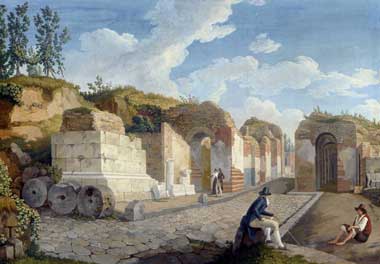 Ruins of Pompeii. Jakob Philipp Hackert (1794)