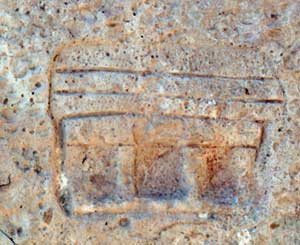 Graffito of a temple from Mnajdra