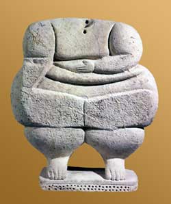 Limestone statue of a standing goddess(?) from Apse 10