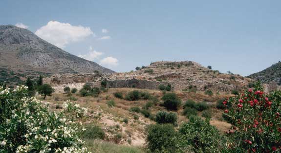 View of the Citadel at Mycenae from the south