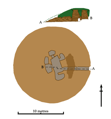 Plan of the tomb on Cuween Hill