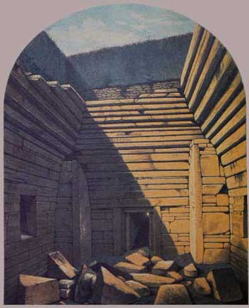 Interior of Maes Howe (James Farrer 1862)