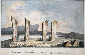Eighteenth Century Print of Stenness and outlying stones