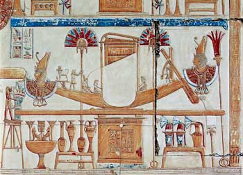 Facsimile of a Painted Relief of the Barque of Amun (Abydos)