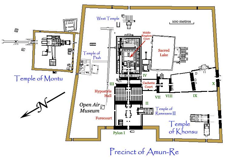 Karnak.Plan of the Temple