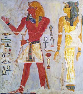 Tuthmosis I and his mother, Seniseneb