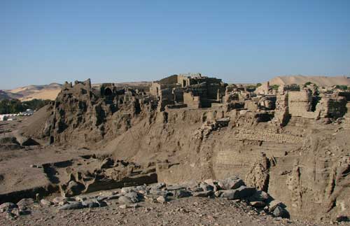 Archaeological remains on the island of Elephantine