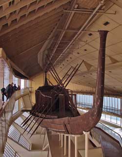Khufu's Solar Barque in the Ship Museum, Giza