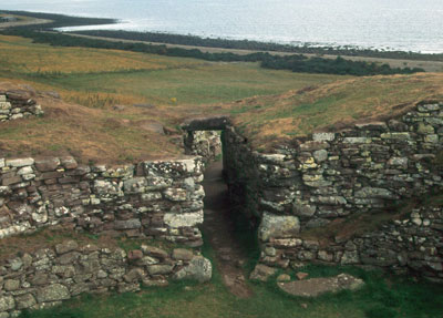 Entrance Passage. Carn Laith Broch, Sutherland