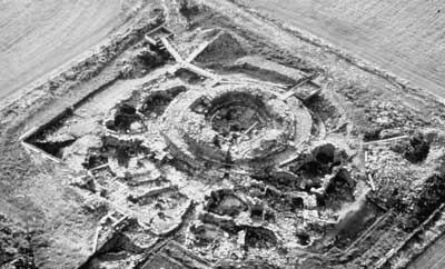 Aerial View of the broch at Howe, Orkney ©Charles Tait