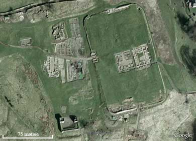 GoogleEarth Image of Vindolanda