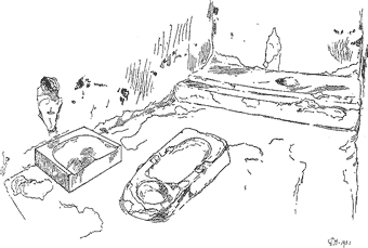 Drawing of the Kitchen as excavated