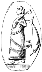 Seal Impression of a Priest carrying an axe