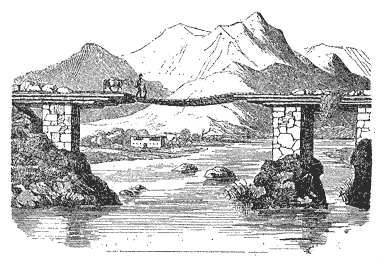 Wicker Bridge across the Zab