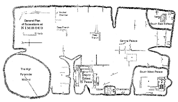 Layard's Plan of the Tell at Nimrud