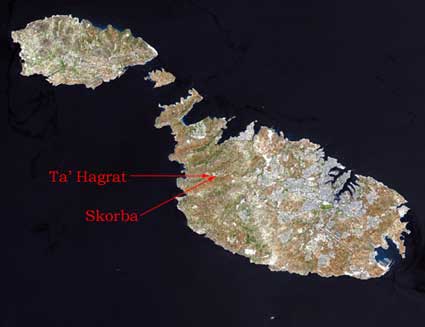 Satellite Image of Skorba & Ta Hagrat