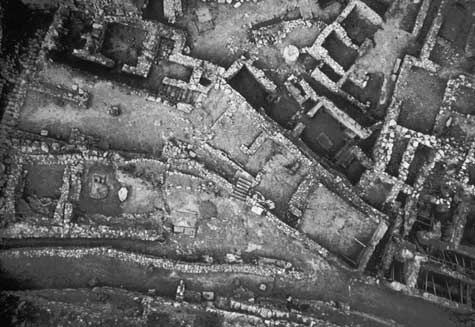 Aerial of the Cult Centre at Mycenae