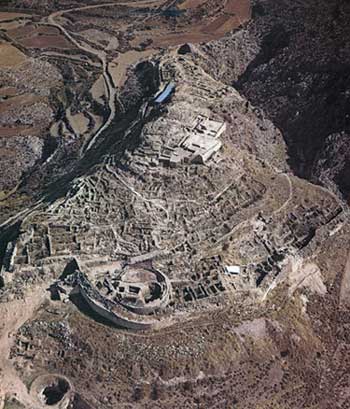 Aerial of the Citadel at Mycenae