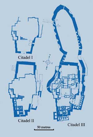 Tiryns.Plan of Successive Fortifications