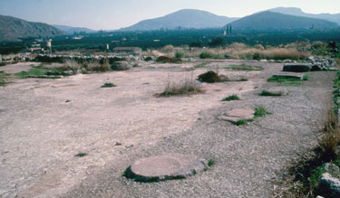 Tiryns. Veiw of Central Court (4) and East Portico