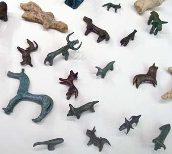 Image result for Example: Bronze animal statuettes from Olympia, voice offering, 8th-7th century BC.