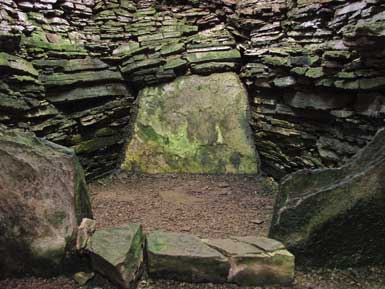 Knowe of Yarso. Rear Wall of the Burial Chamber