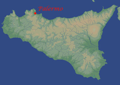 Map of Sicily