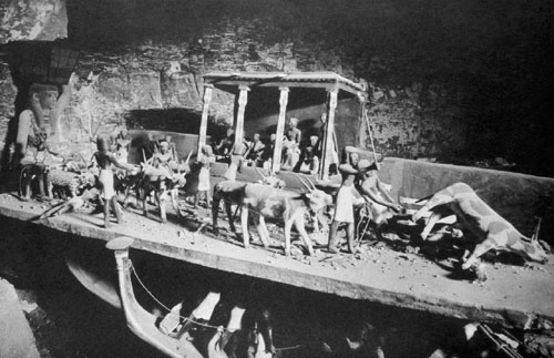 Interior of the serdab. Cattle inspection.