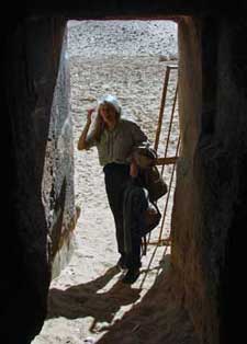 Gayle Gibson at one of the private tombs at Giza